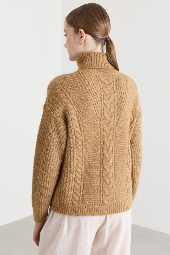 Maglia over a trecce - CAMMELLO - Intrend - 4