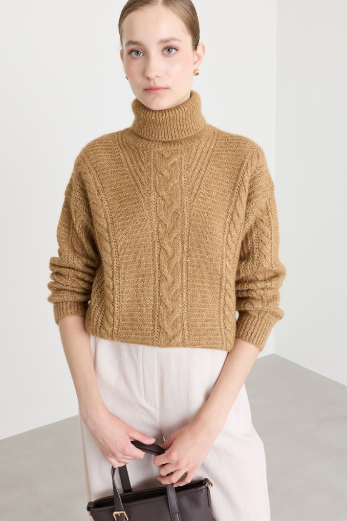 Maglia over a trecce - CAMMELLO - Intrend - 2