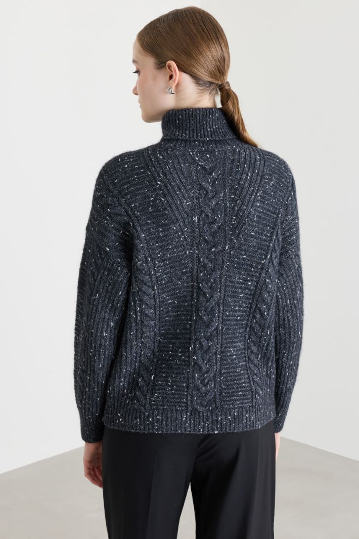 Maglia over a trecce - GRIGIO - Intrend - 4