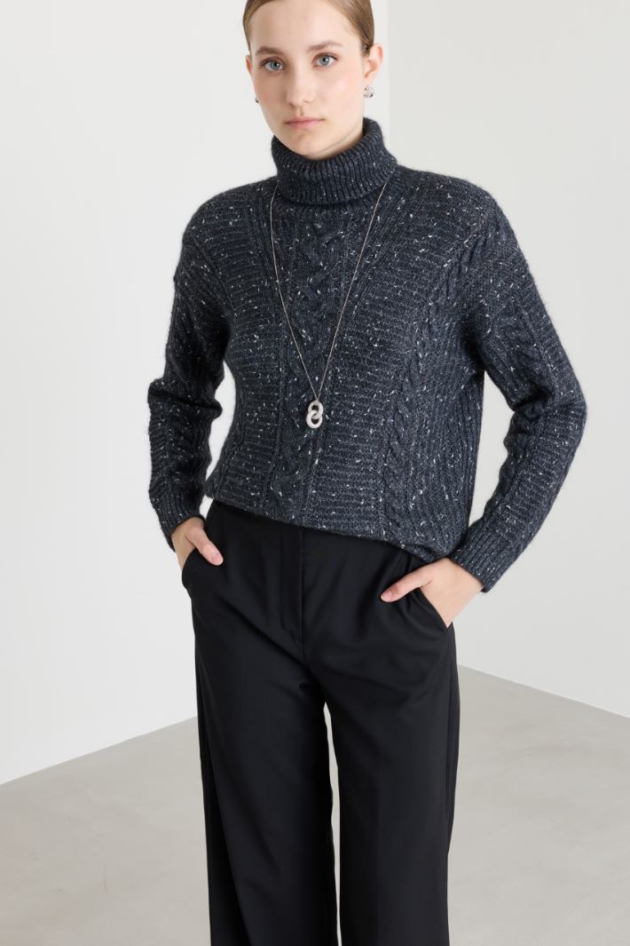 Maglia over a trecce - GRIGIO - Intrend - 2