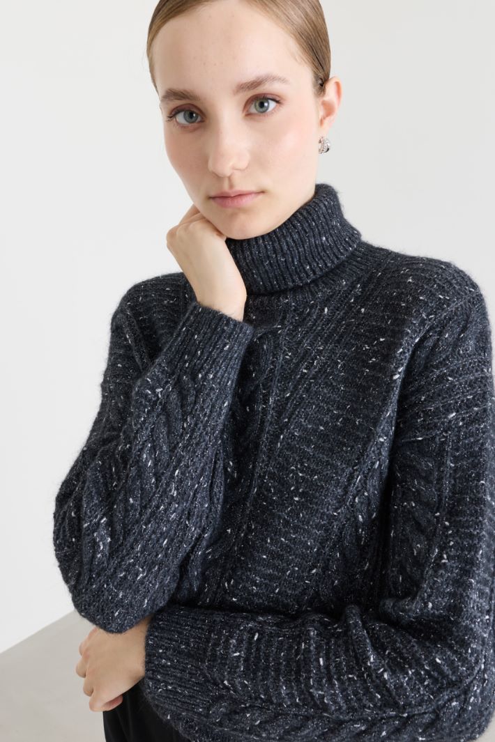 Maglia over a trecce - GRIGIO - Intrend - 3