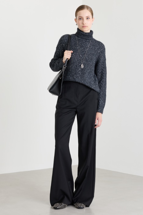 Oversize-Zopfstrickpullover - Intrend