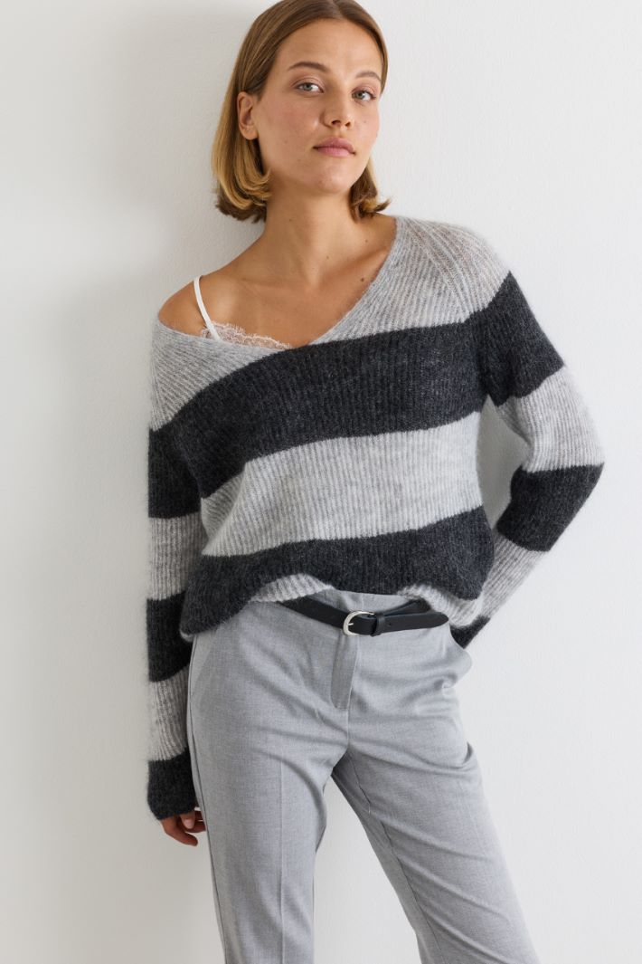 Fisherman's rib jumper - GREY - Intrend - 2