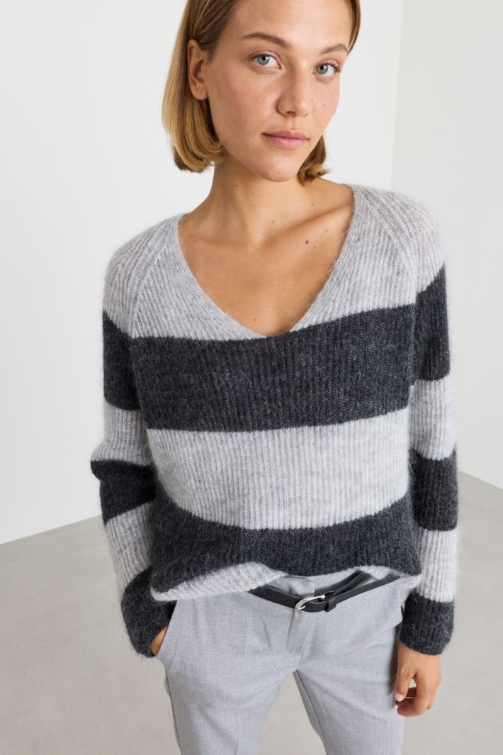 Fisherman's rib jumper - GREY - Intrend - 3