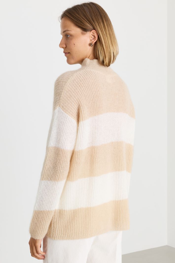 Maglia a collo alto - BIANCO BEIGE - Intrend - 4
