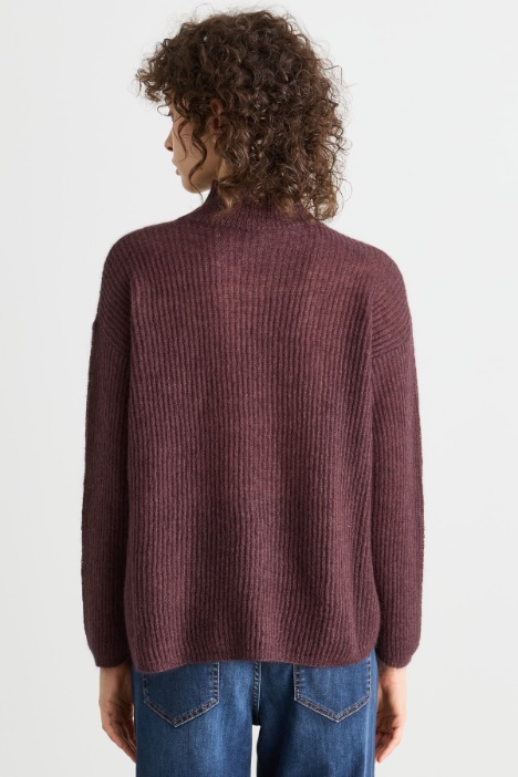 Maglia a collo alto in mohair