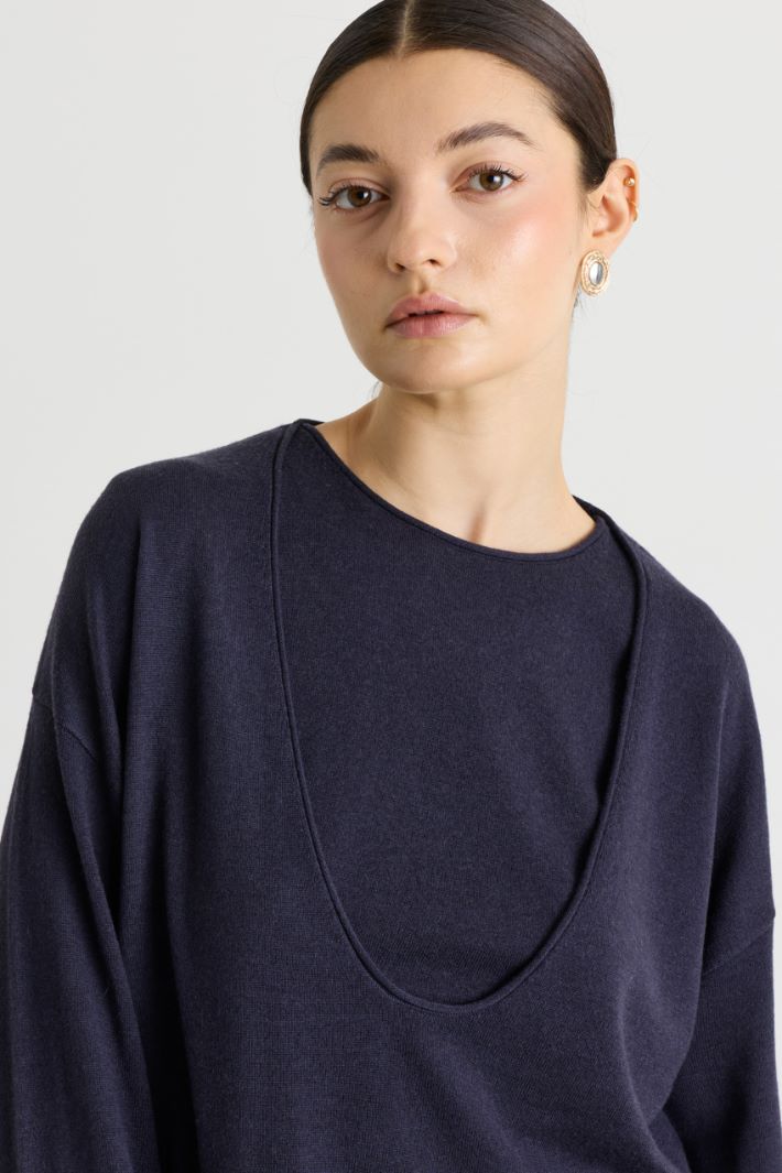 Oversized twin set - BLUE - Intrend - 3