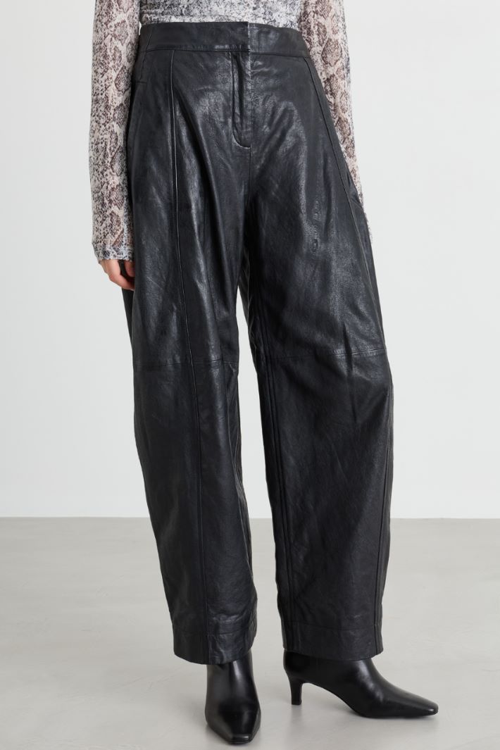 Pantalone barrel con cut-out posteriore - NERO - Intrend - 2