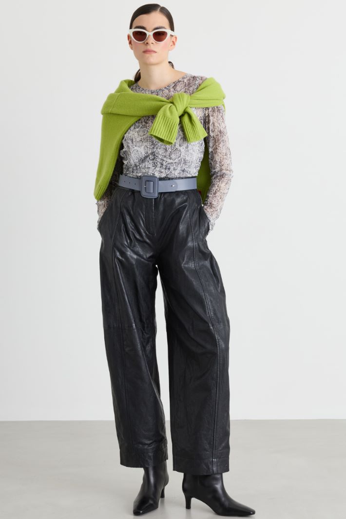 Pantalone barrel con cut-out posteriore - NERO - Intrend
