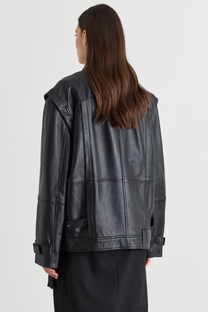Chaqueta con mangas desmontables - NEGRO - Intrend - 4