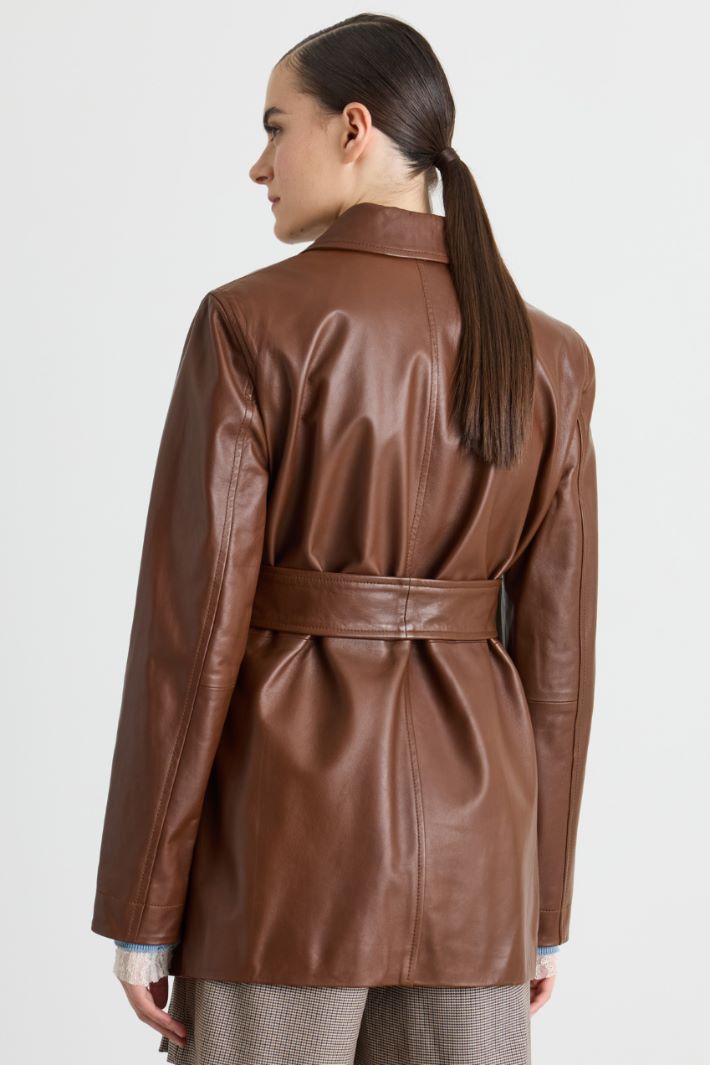 Giacca con cintura - MARRONE - Intrend - 4