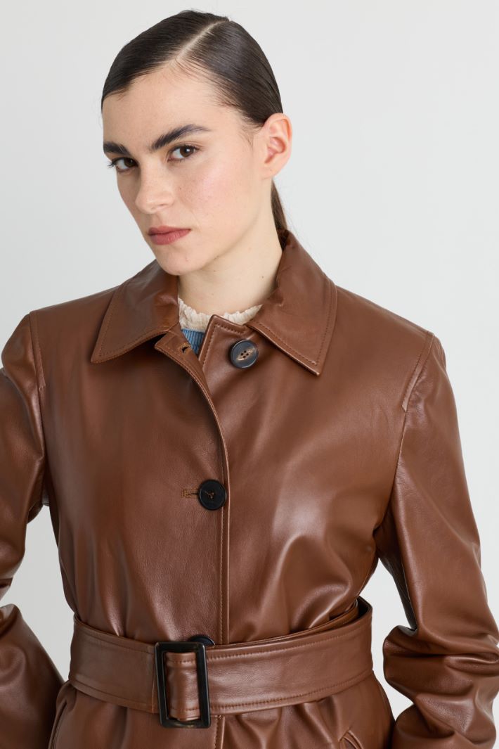 Giacca con cintura - MARRONE - Intrend - 3
