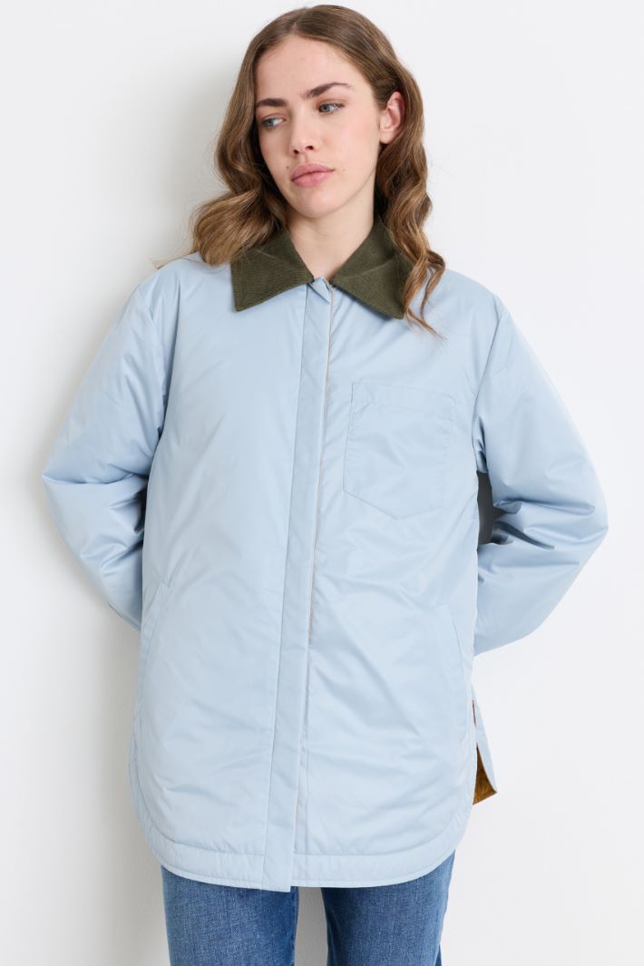 Veste matelassée réversible - BLEU CLAIR MARRON - Intrend - 2