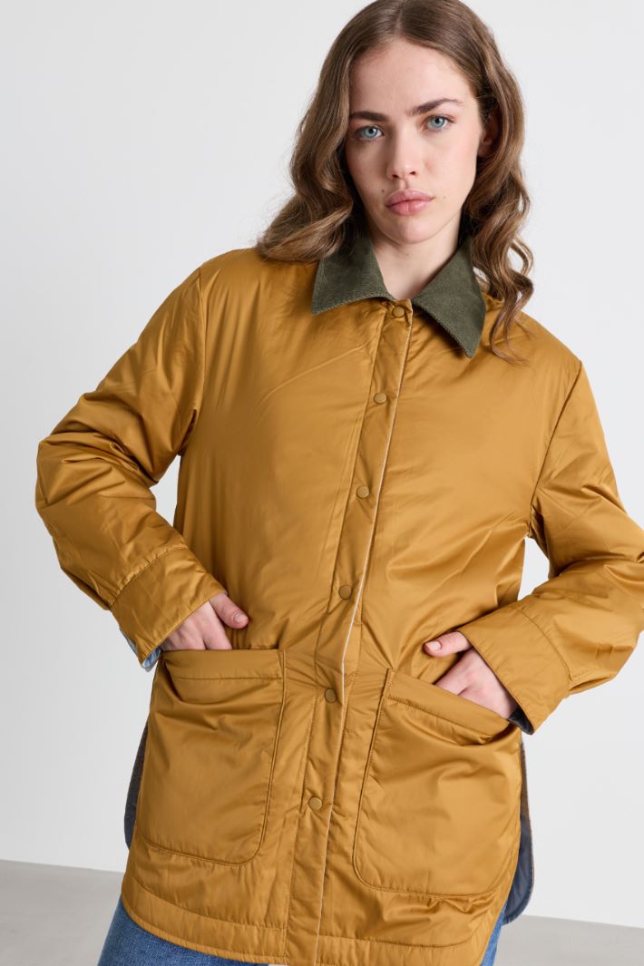Veste matelassée réversible - BLEU CLAIR MARRON - Intrend - 4