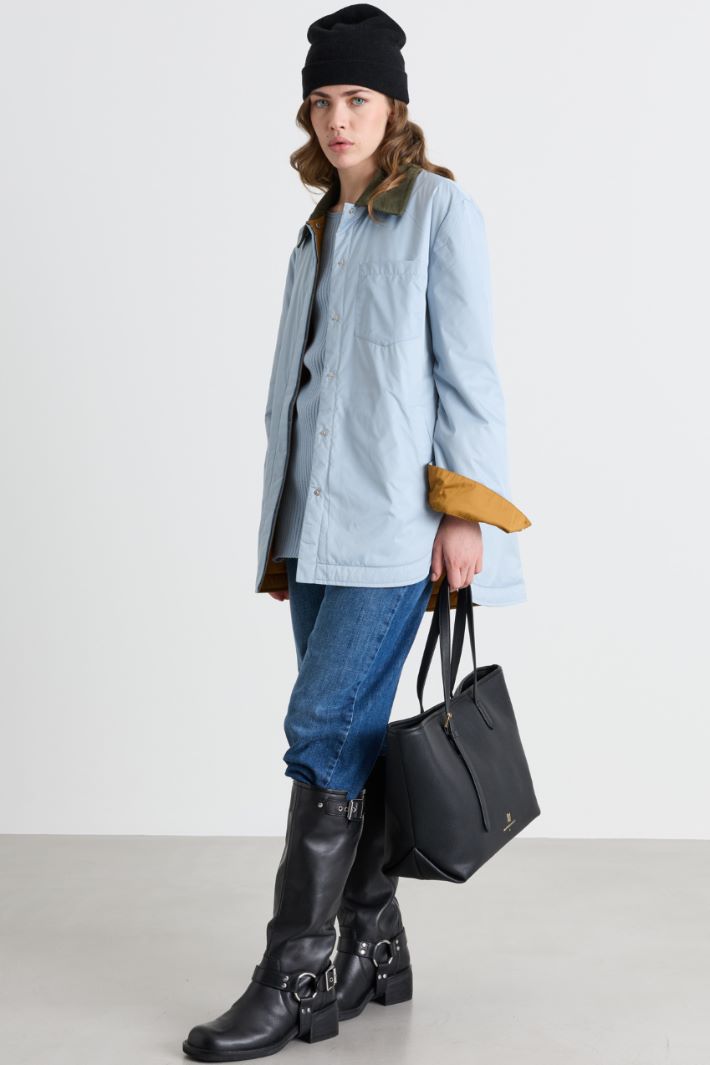 Veste matelassée réversible - BLEU CLAIR MARRON - Intrend