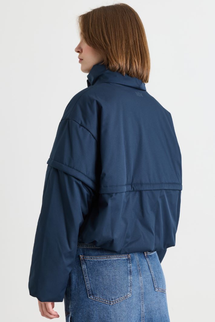 Steppjacke aus technischem Twill - BLAU - Intrend - 4