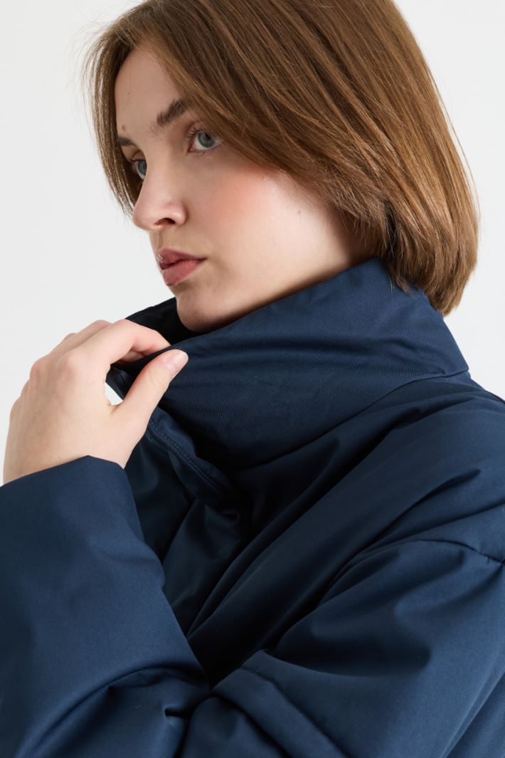 Steppjacke aus technischem Twill - BLAU - Intrend - 3