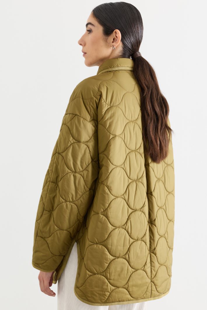 Veste matelassée coupe cocon - VERT - Intrend - 4