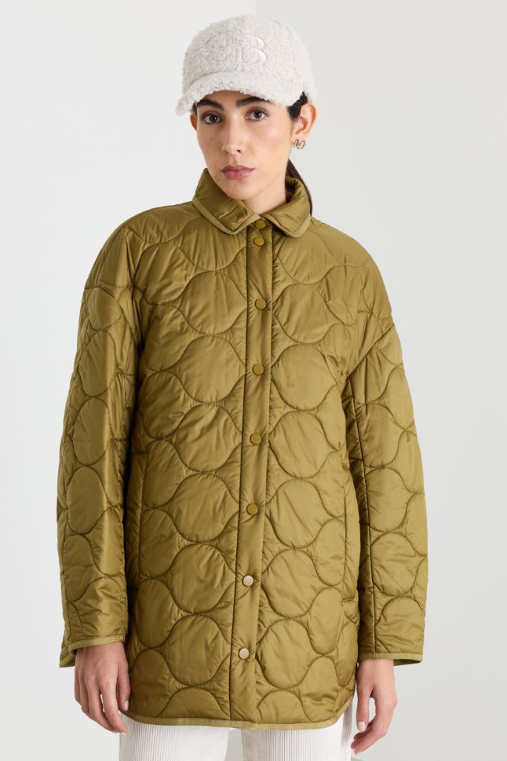 Veste matelassée coupe cocon - VERT - Intrend - 2