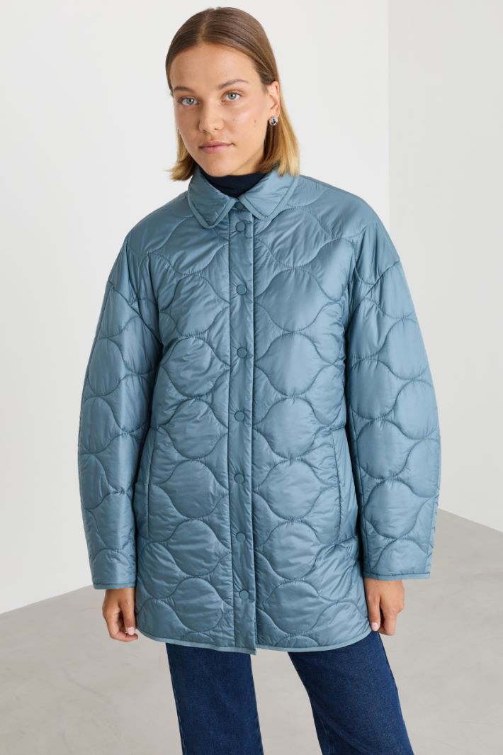 Veste matelassée coupe cocon - BLEU CLAIR - Intrend - 2