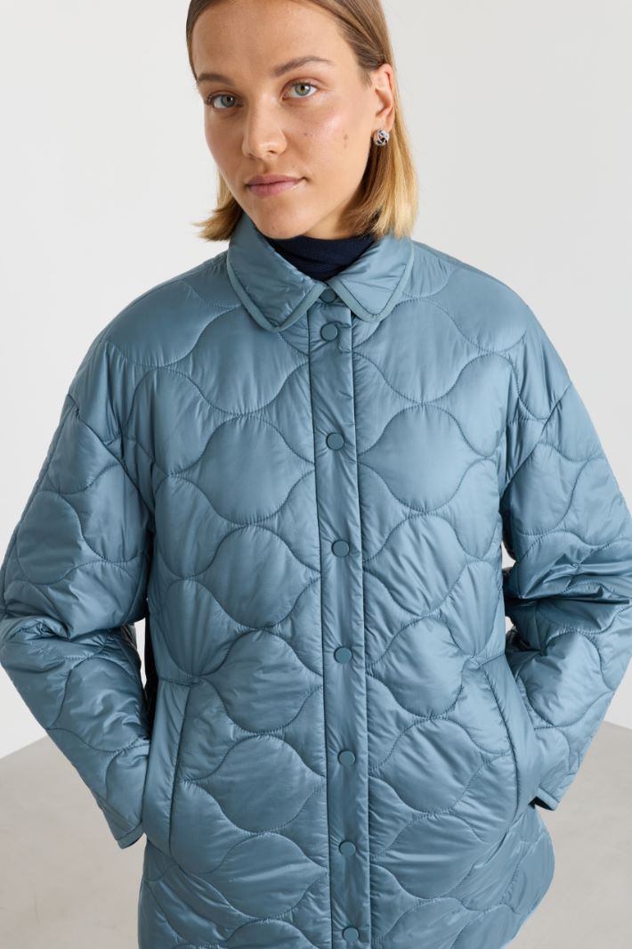 Veste matelassée coupe cocon - BLEU CLAIR - Intrend - 3