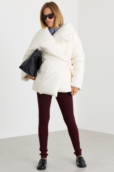 Oversized wrap padded jacket - Intrend