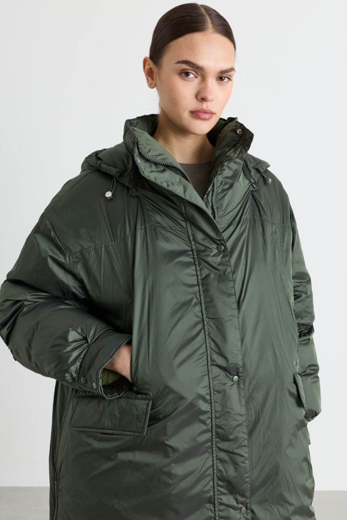 Parka rembourrée à capuche - VERT - Intrend - 3