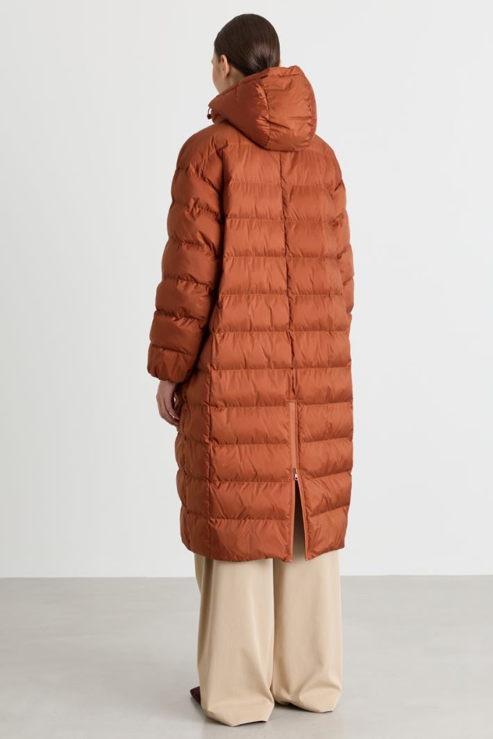 Doudoune longue à capuche - ORANGE - Intrend - 4