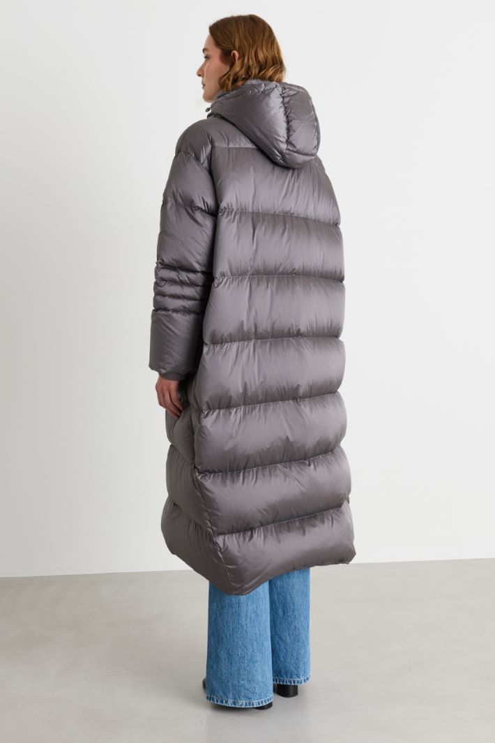 Piumino lungo a uovo - GRIGIO - Intrend - 4