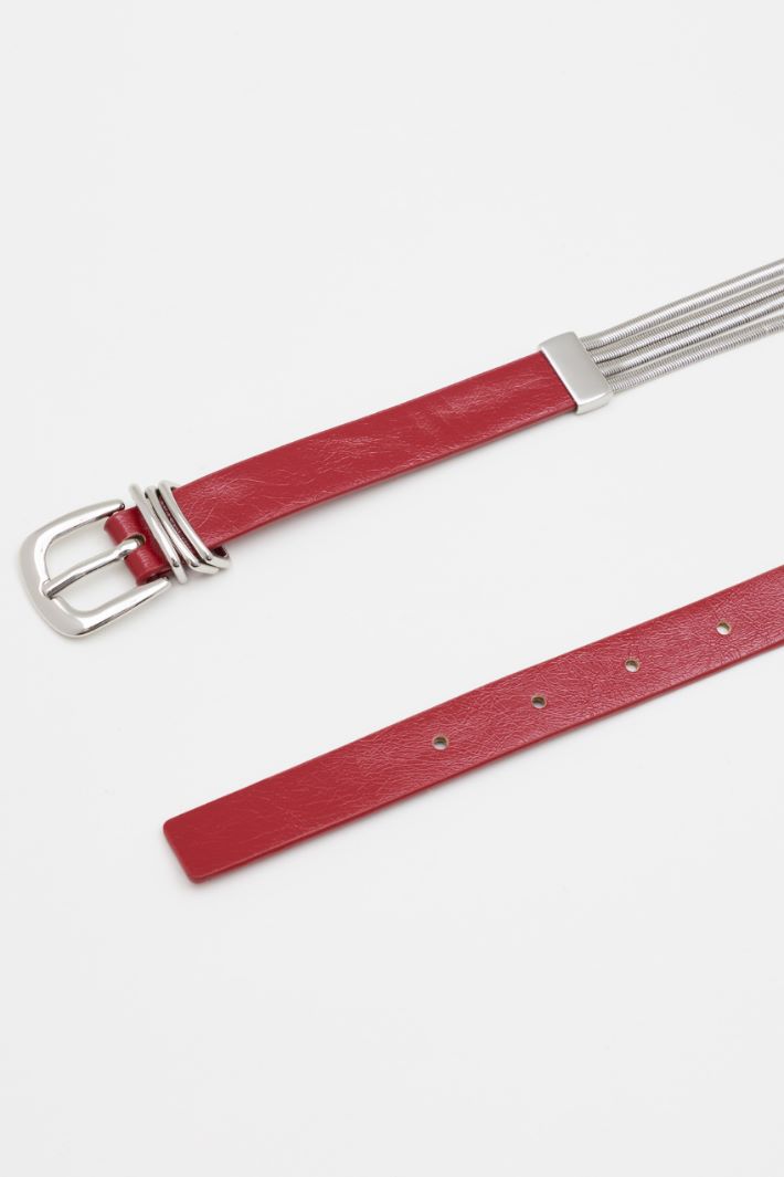 Knotted chain belt - RED - Intrend - 2