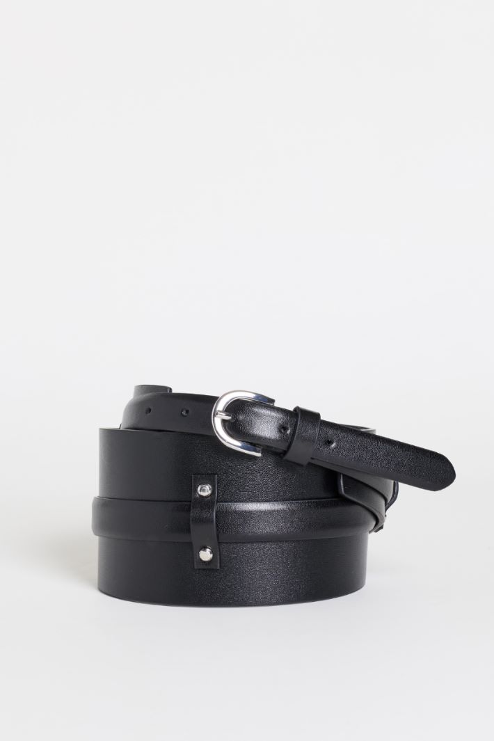 Detachable Double Belt - BLACK - Intrend