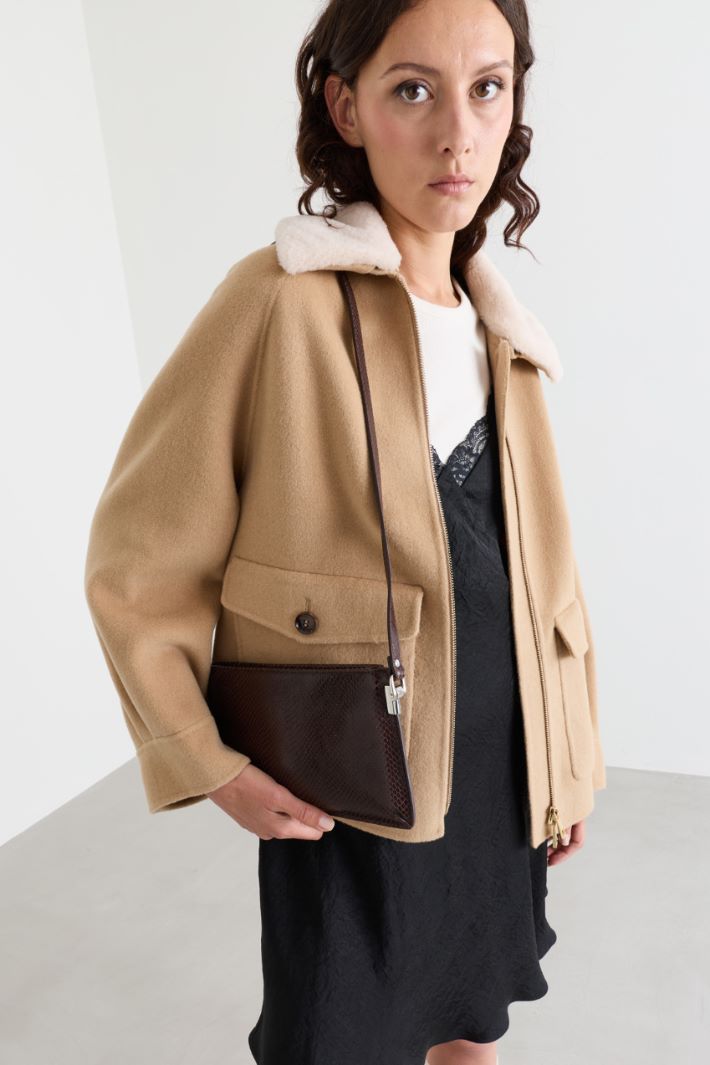 Pochette in pelle - MARRONE - Intrend - 5