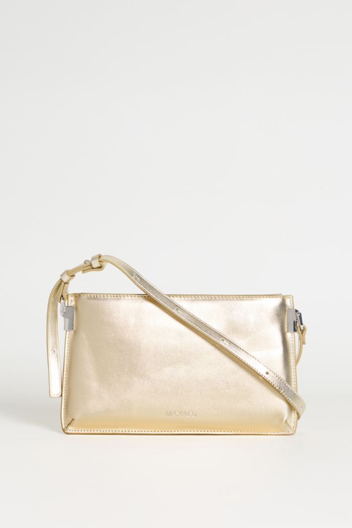 Leather Clutch - GOLD - Intrend