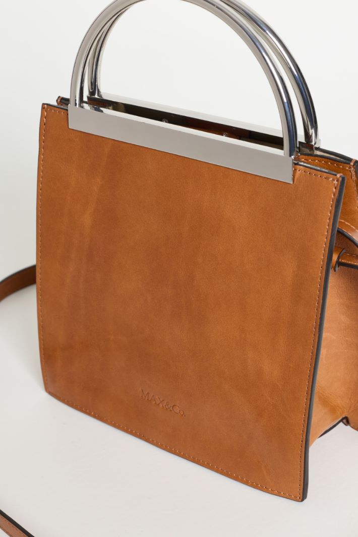 Leather Bag - BROWN - Intrend - 4