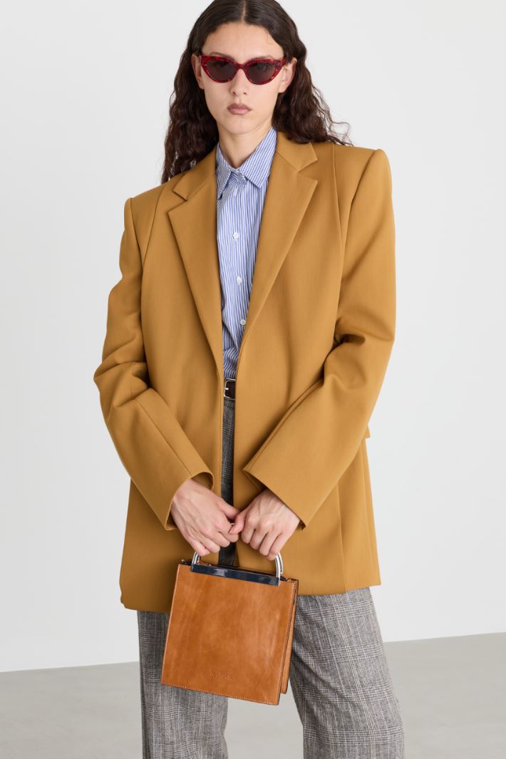 Leather Bag - BROWN - Intrend - 5