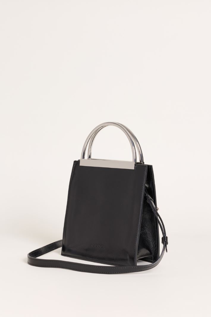 Leather Bag - BLACK - Intrend - 2