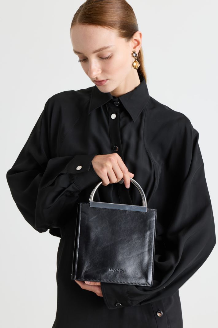 Leather Bag - BLACK - Intrend - 5