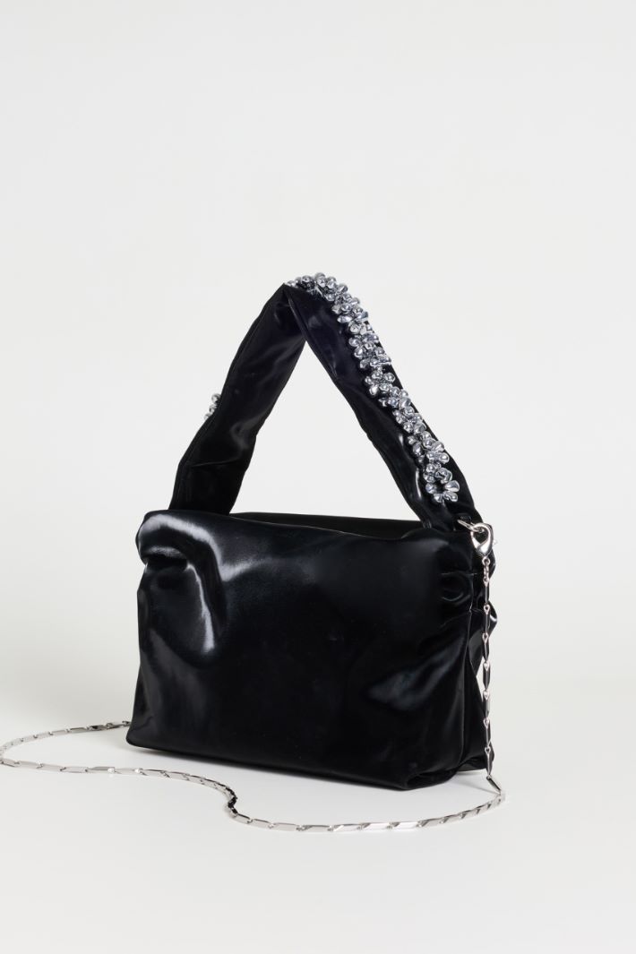 Clutch con bordado joya - NEGRO - Intrend - 2