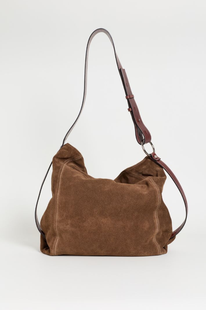 Suede bag - BROWN - Intrend - 3