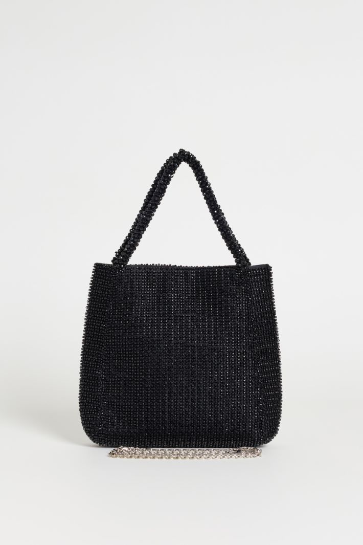 Bead-embroidered bag - BLACK - Intrend - 3