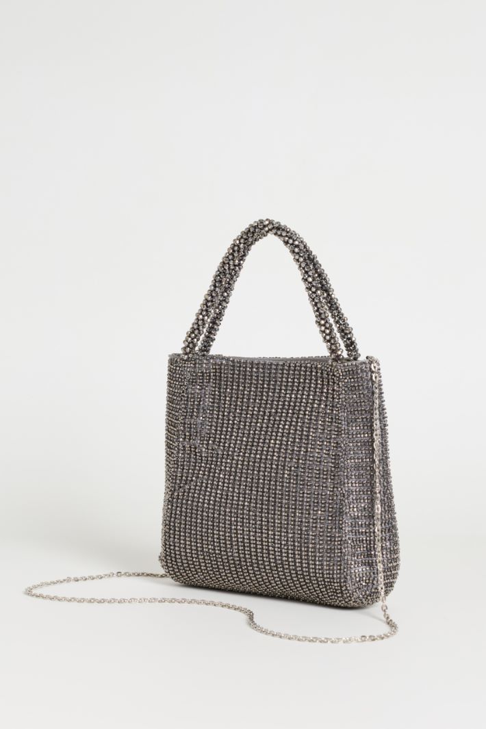 Bead-embroidered bag - GREY - Intrend - 2