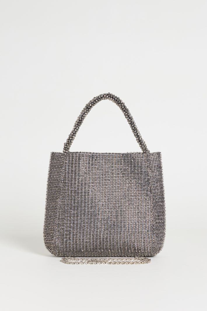 Bead-embroidered bag - GREY - Intrend - 3