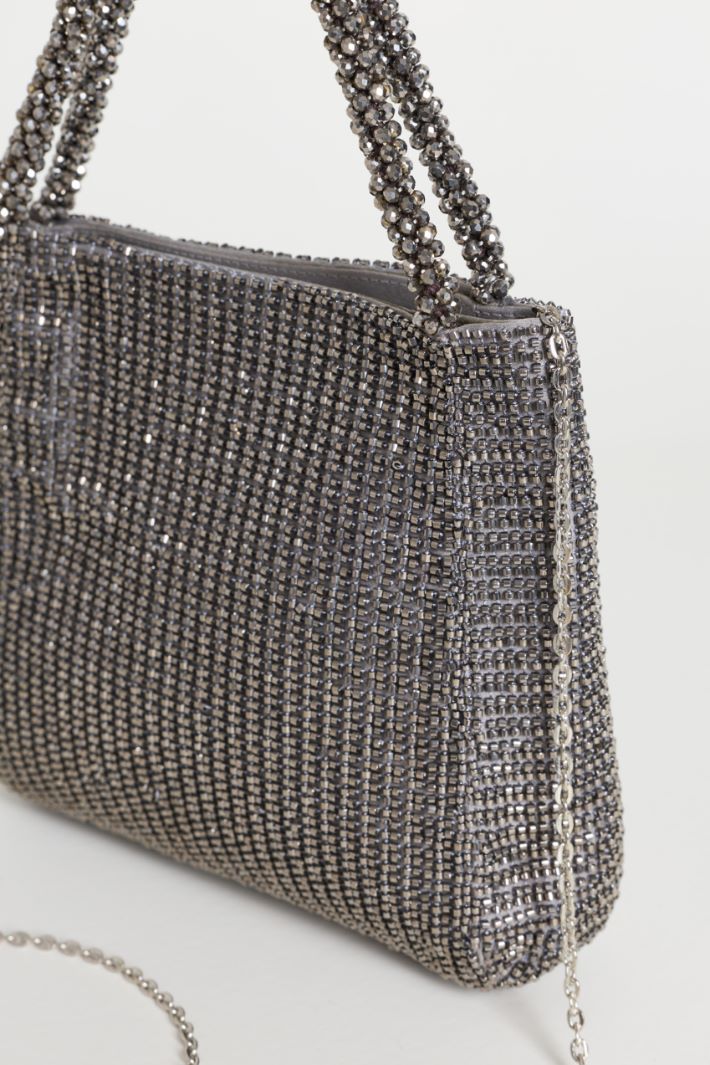 Bead-embroidered bag - GREY - Intrend - 4