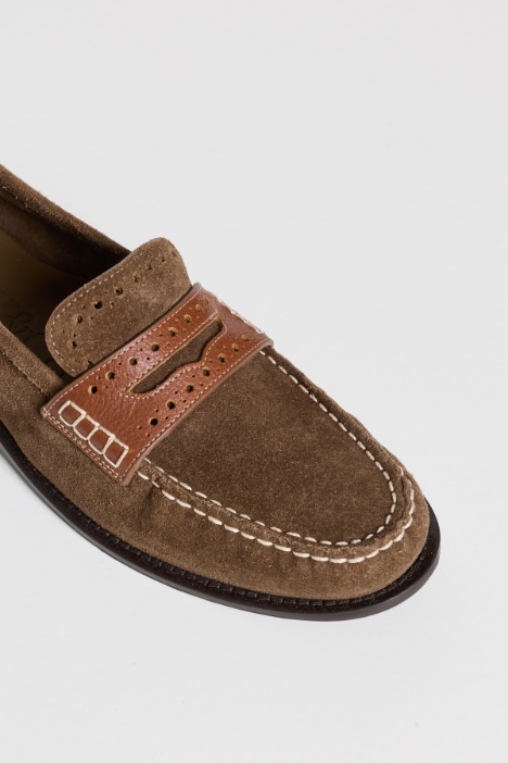 Mocasines de ante