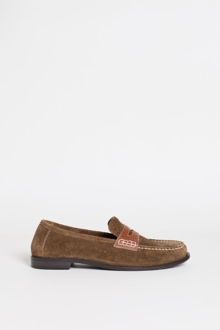 Suede Loafers - BROWN - Intrend