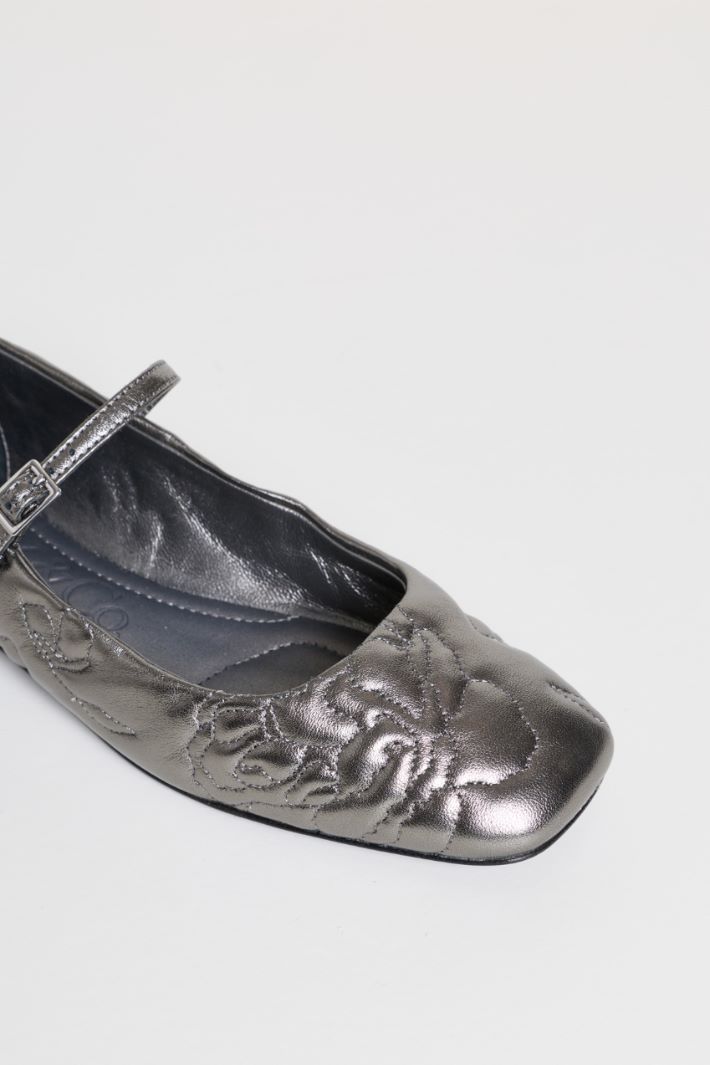 Bailarinas de piel laminada - PLATA - Intrend - 4