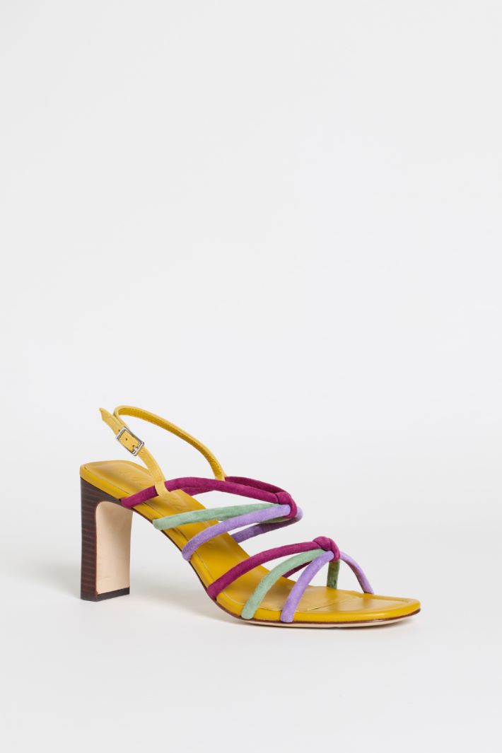 Suede sandals - YELLOW - Intrend - 2