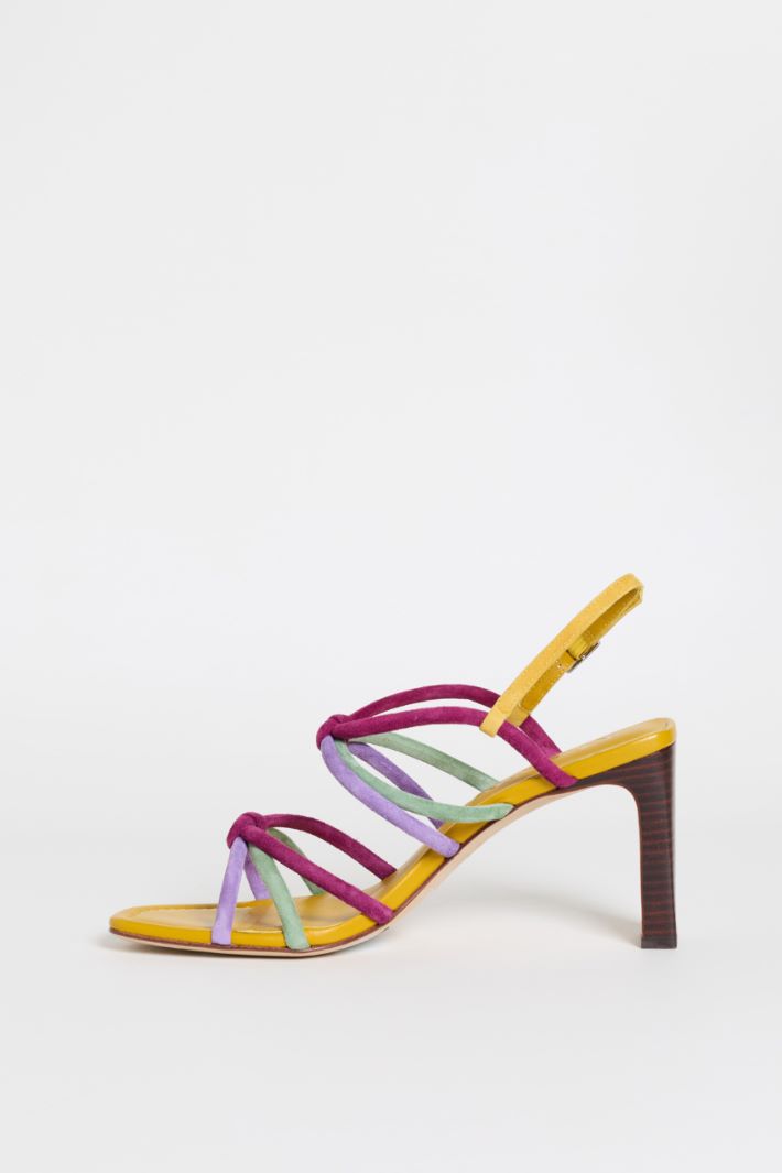 Suede sandals - YELLOW - Intrend - 3