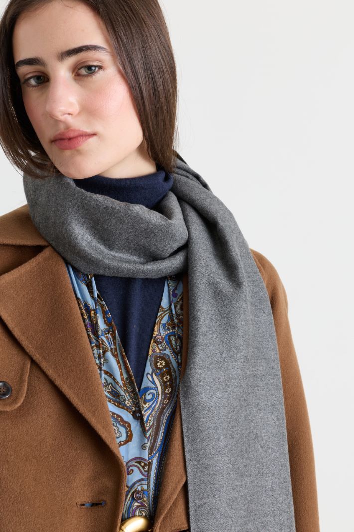 Double-Faced Stole - GREY - Intrend - 2