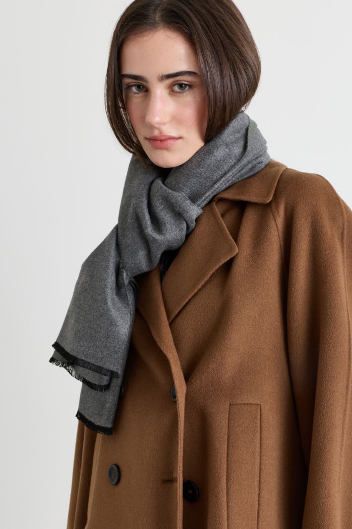 Double-Faced Stole - GREY - Intrend